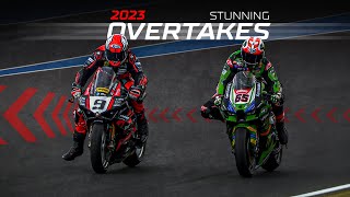 The very best overtakes from an unforgettable 2023 WorldSBK campaign 🔥 [upl. by Burt666]