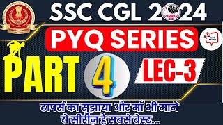 GK FOR SSC CGL 2024  PYQ SERIES PART 4  LEC3  PARMAR SSC [upl. by Petrick]