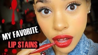 THE BEST LIP STAINS  SWATCHES [upl. by Hannazus]