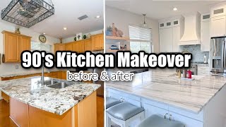 DIY KITCHEN RENOVATION on a BUDGET  BEFORE AND AFTER 90 Kitchen makeover [upl. by Fortin]