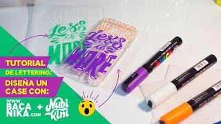 Tutorial de lettering  Diseña un case de celular [upl. by Criswell]