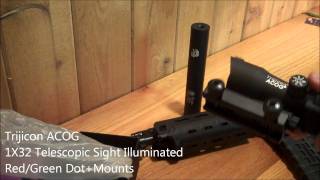 Unboxing of the Trijicon ACOG Zombie Killer Barrel Extension and CR123A Batteries [upl. by Nilrac]