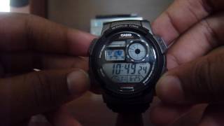 How To Adjust Time In Casio ILLUMINATOR [upl. by Tedie]