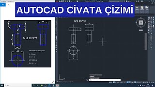 AutoCAD M16 Cıvata Çizimi [upl. by Enisamoht821]