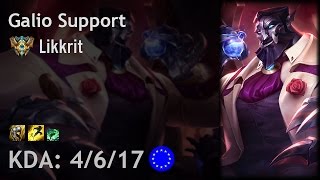 Galio Support vs Malzahar  Likkrit  EUW Challenger Patch 76 [upl. by Acinehs]