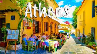 Athens Greece walking tour 4k Syntagma Plaka Monastiraki [upl. by Karia]