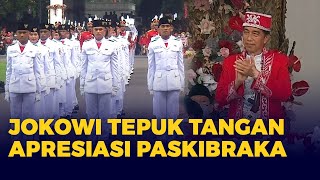 Full Jokowi Tepuk Tangan Apresiasi Pengibaran Bendera Merah Putih oleh Paskibraka HUT ke77 RI [upl. by Cavuoto]