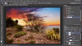 Tutoriel Photoshop CS6  changer le ciel et sublimer le paysage  partie 2 [upl. by Annael]