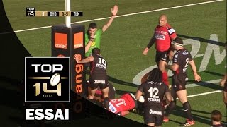 TOP 14 – Oyonnax  Toulon  1344 Essai Mathieu BASTAREAUD TLN – J15 – saison 20152016 [upl. by Hemetaf]