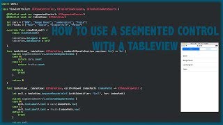 Swift 3 Tutorial  How to use a segmented control with a UITableview [upl. by Nerag]