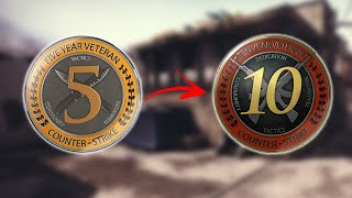 COMO CONSEGUIR A MEDALHA DE 5 E 10 ANOS DE SERVIÇO NO CSGO [upl. by Euqinorev]