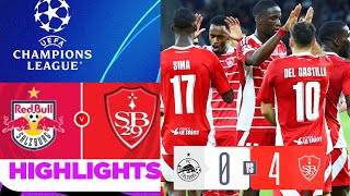 RB Salzburg vs Brest 04 UCL Highlights  salzburg Brest résumé  Stade Brestois Salzburg [upl. by Ennaillij]