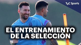 SELECCIÓN ARGENTINA ⚽ SCALONI DEFINE EL EQUIPO EN EL ENTRENAMIENTO ¿QUIÉN ACOMPAÑA A LEO MESSI 🔥 [upl. by Nednerb]