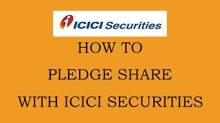 How To Pledge Share with Icici Securities  How To Pledge Share in Icici Direct [upl. by Arebma]