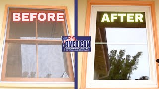 Removing Old Wood Window amp Installing Vinyl Replacement Window Step By Step [upl. by Jourdan]