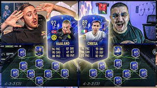 FIFA 22 HAALAND VS CHIESA TOTY HONOURABLE Squad Builder Battle🤩🔥 [upl. by Awra]