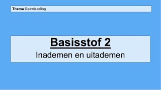 VMBO 4  Gaswisseling  Basisstof 2 Inademen en uitademen [upl. by Norrat]