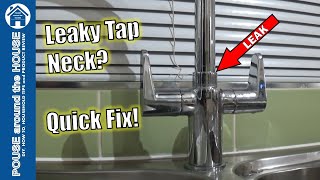 How to fix a leaking kitchen tap Mixer tap leak repair Replace O ring on dripping tap [upl. by Kostman]