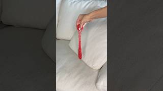 Staining my white couch with red crunchy slime How to remove slime from a couch [upl. by Kries]