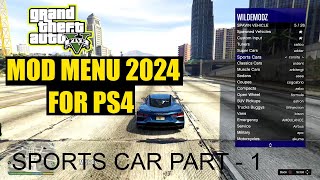 GTA 5 Mod menu All Sports Car of PS4  Wildemodz Mod Menu on ps4 jailbreak [upl. by Ringsmuth]