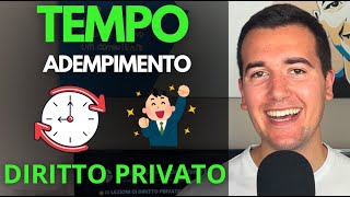 IL TEMPO DELL ADEMPIMENTO ⏳  Diritto Privato in 3 minuti [upl. by Nomor]