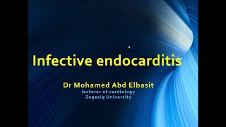 Infective endocarditis for medical students Dr Mohamed Abdelbasit [upl. by Paluas473]