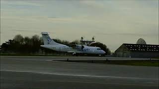 ATRs 4272 take off and landing at Lannion airport [upl. by Roderick]