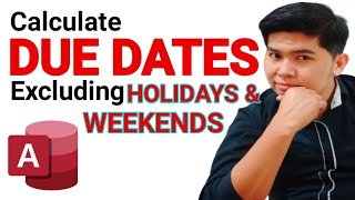 How to Calculate DUE DATE Excluding Weekends and Holiday in Ms Access [upl. by O'Grady193]