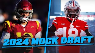 2024 NFL Mock Draft Which Team Trades UP for the No1 Pick  PFF [upl. by Anailuig]