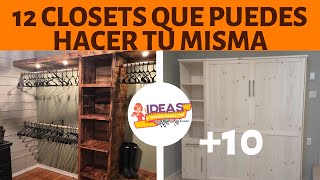 12 CLOSETS QUE PUEDES HACER TU MISMA CON MADERA RECICLADA ¡FABULOSAS IDEAS [upl. by Einegue]