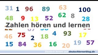 Zahlen lernen und hören  Deutsch lernen  Learn German  Numbers [upl. by Ati]