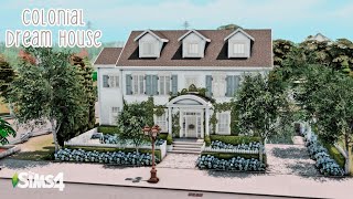 Colonial Dream House  The Sims 4 Speed Build with CC [upl. by Bradman327]