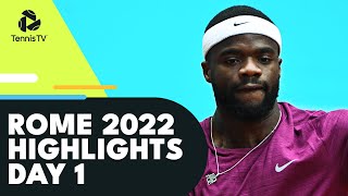 Tiafoe Faces Krajinovic Cilic Garin amp Karatsev In Action  Rome 2022 Highlights Day 1 [upl. by Nivlag]