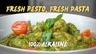 Fresh Cavatelli Pesto Pasta  How To Make Alkaline Pesto Pasta [upl. by Weatherley]