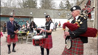 Crags of Tumbledown Mountain by members of Banchory Pipe Band at Crathes Castle April 2023 [upl. by Haleemaj440]