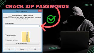 How hackers crack ZIP files password  TOO EASY Educational Purposes ONLY [upl. by Dniren]