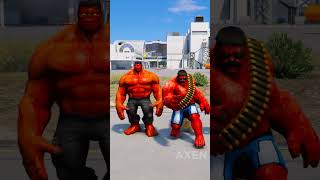 RANDOM SPIDERMAN VS REDHULK BATTLE gta5 hulk [upl. by Guimar311]