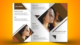 How To Design a Trifold Brochure  Photoshop Tutorial [upl. by Arbmahs]