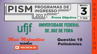 PISM 2017 UFJF  Módulo 3  Questão 19  Qual é o polinômio que ao ser multiplicado por gx [upl. by Nudnarb]