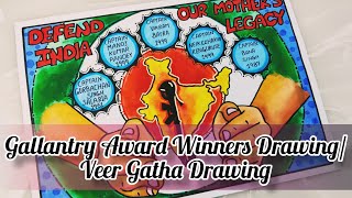 Veer Gatha Project Drawing  Gallantry Award Winners Drawing  Veer Gatha Drawing [upl. by Rudy61]