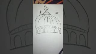 Easy masjid drawing 🕌🕌🕌❤❤🥰 art viralshortvideo masjid beautiful drawing islamicart trending [upl. by Fidela98]