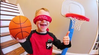 FATHER SON BLINDFOLDED BASKETBALL [upl. by Par564]