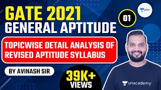 Topic Wise Detail Analysis of Revised Aptitude Syllabus  General Aptitude  Lec 1  GATEESE 2021 [upl. by Auhoj431]