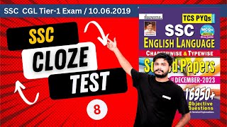 SSC  CLOZE TEST  8  KIRAN PUBLICATION  PREVIOUS YEAR  16950 [upl. by Nyletac]