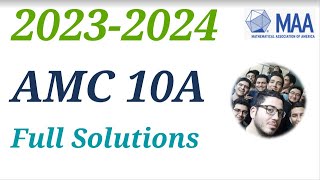 AMC 10A 2023 2024 Full Solutions Problems American Mathematics Competitions B Olympiad Tutor Course [upl. by Laughton]