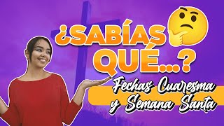 FECHAS SIGNIFICATIVAS EN CUARESMA Y SEMANA SANTA  ¿SABÍAS QUÉ  DIÓCESIS DE ARMENIA [upl. by Ailet]