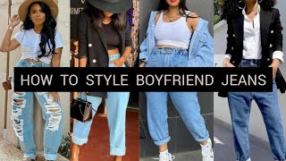 How to style denim jeansboyfriend jeansTrendy pants 2021 boyfriend jeans fashion subscribe [upl. by Alyel]