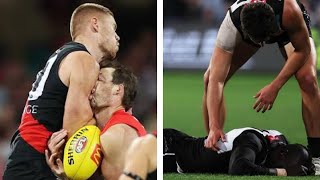 AFL BIGGEST HITS TACKLES amp FIGHTS 2024 [upl. by Eslehc]