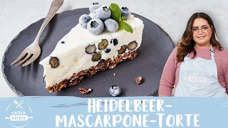 BlaubeerMascarponeTorte I ohne Backen I Einfach Backen [upl. by Groeg]