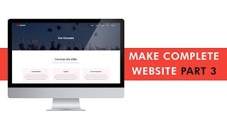 Make Complete College Website Design  Course Page and Blog Page  Part 3 [upl. by Algie]